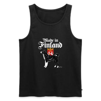 Bear Dog Finland 2 - Men's Premium Organic Tank Top - black - Front - Michal (187cm)