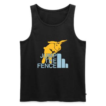 Junmp The Fence - Männer Premium Bio Tank Top - Schwarz - Vorne - AI Model Male 178 light (178cm)