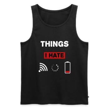 Gaming WLAN Gamer Geschenkidee - Männer Premium Bio Tank Top - Schwarz - Vorne - Michal (187cm)