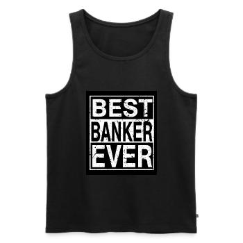 Banquier Meilleur banquier de tous les temps - Débardeur bio Premium Homme - noir - Devant - Michal (187cm)