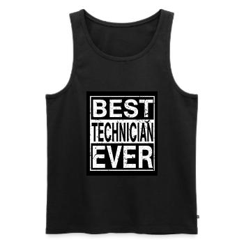 Technicien Meilleur Technicien - Débardeur bio Premium Homme - noir - Devant - Michal (187cm)