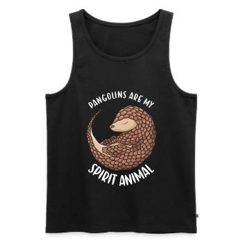 Les pangolins sont mon animal Pangolin - Débardeur bio Premium Homme - noir - Devant - Michal (187cm)