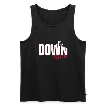 Downhill - Männer Premium Bio Tank Top - Schwarz - Vorne - Michal (187cm)