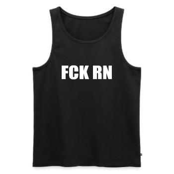 Fck rn - Men's Premium Organic Tank Top - black - Front - AI Model Male 178 light (178cm)