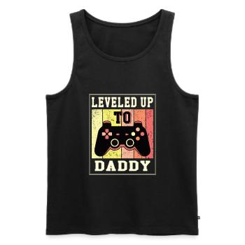 Leveled Up To Daddy 2021 Becoming Dad Gaming - Men's Premium Organic Tank Top - black - Front - Michal (187cm)