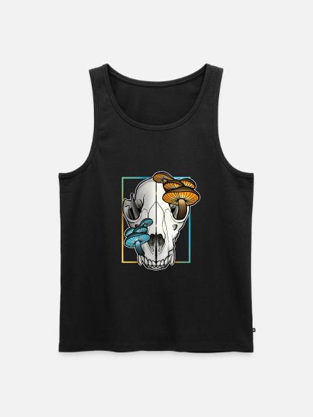 Bear skull - Men's Premium Organic Tank Top - black