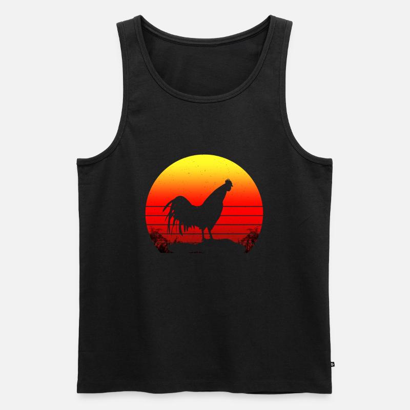 Hahn lmp - Männer Premium Bio Tank Top - Schwarz