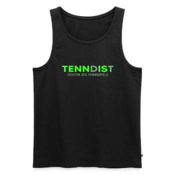 tennis matchball balle de tennis - Débardeur bio Premium Homme - noir - Devant - AI Model Male 178 light (178cm)