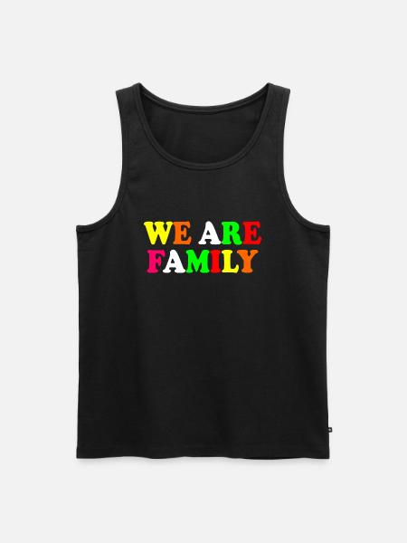 We are family - Men's Premium Organic Tank Top - black