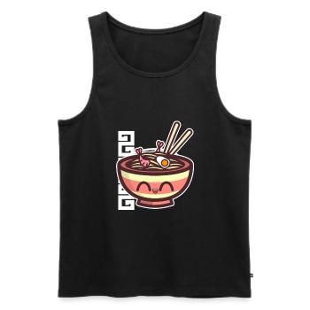 Love Ramen Noodles Kawaii Style design Gift - Men's Premium Organic Tank Top - black - Front - AI Model Male 178 light (178cm)
