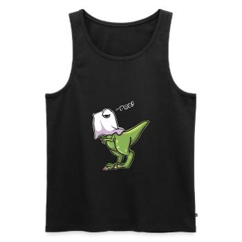Halloween T Rex Dinosaur design Funny design - Men's Premium Organic Tank Top - black - Front - AI Model Male 178 light (178cm)