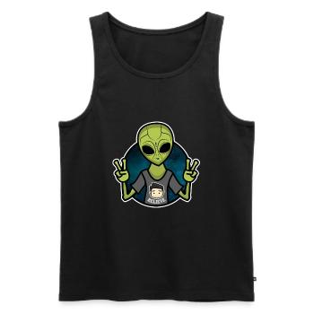Alien Believe - Débardeur bio Premium Homme - noir - Devant - Michal (187cm)