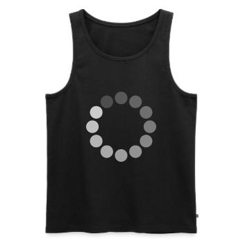 Loading Icon Circle - Männer Premium Bio Tank Top - Schwarz - Vorne - AI Model Male 178 light (178cm)