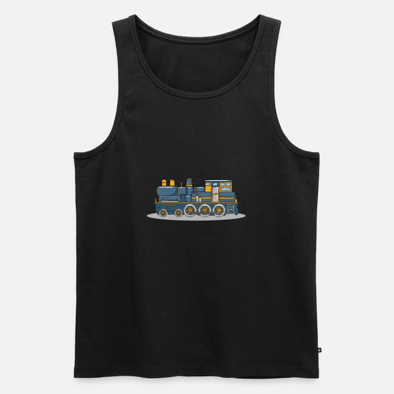 Eisenbahnwaggon - Männer Premium Bio Tank Top - Schwarz
