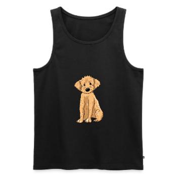 Doodle Dog - Men's Premium Organic Tank Top - black - Front - AI Model Male 178 light (178cm)