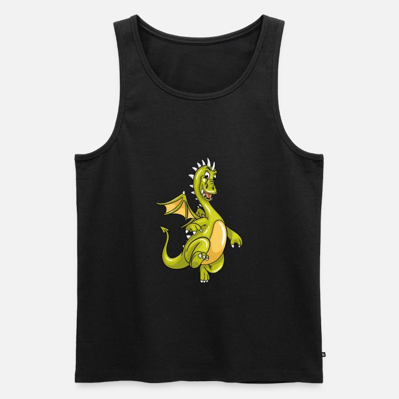 Drachen - Männer Premium Bio Tank Top - Schwarz