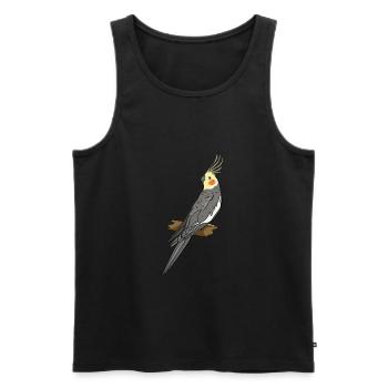 Nymphensittich - Männer Premium Bio Tank Top - Schwarz - Vorne - AI Model Male 178 light (178cm)