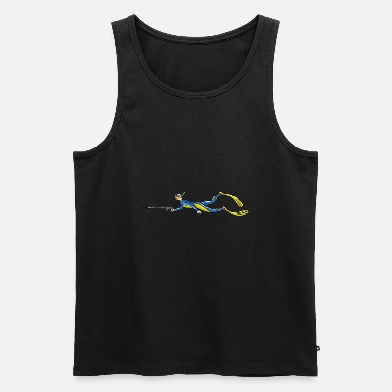 Speerfischen - Männer Premium Bio Tank Top - Schwarz