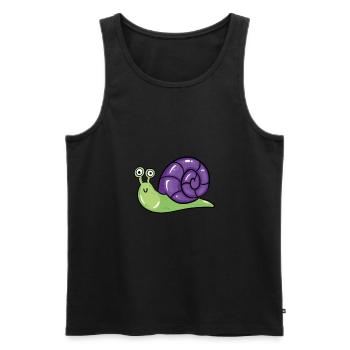 Snail - Men's Premium Organic Tank Top - black - Front - AI Model Male 178 light (178cm)
