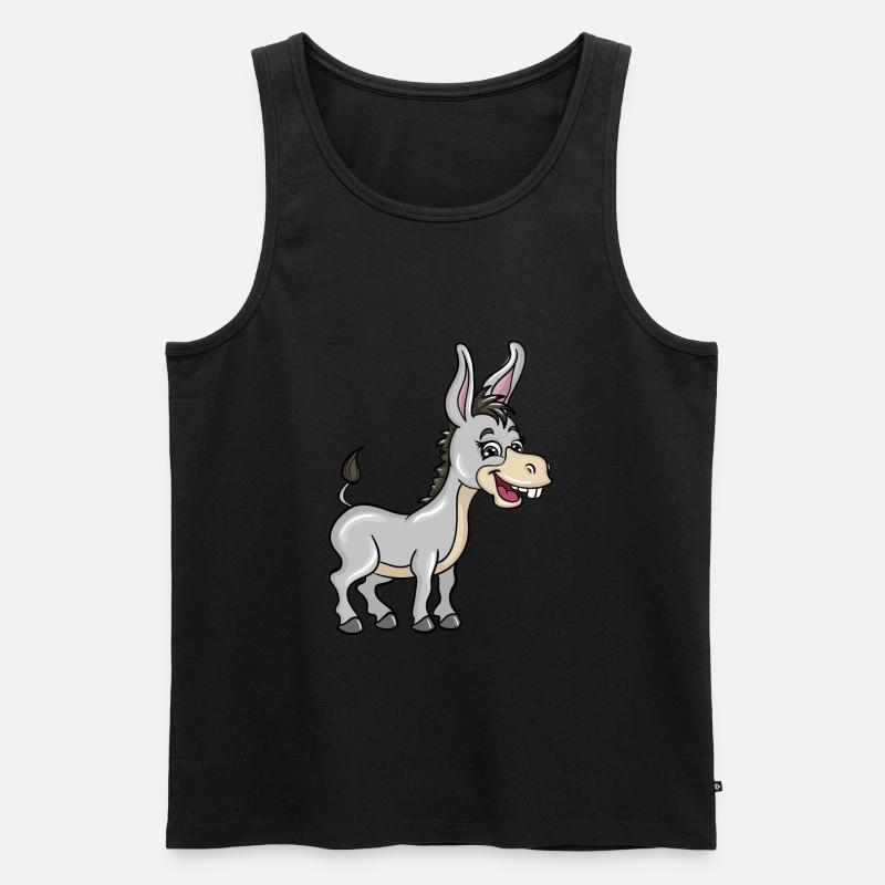 Esel - Männer Premium Bio Tank Top - Schwarz