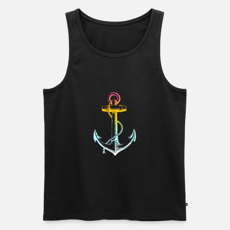 Anker - Männer Premium Bio Tank Top - Schwarz