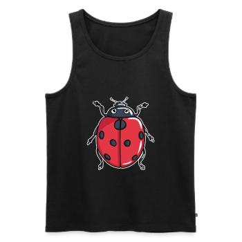 LadyBug - Men's Premium Organic Tank Top - black - Front - AI Model Male 178 light (178cm)