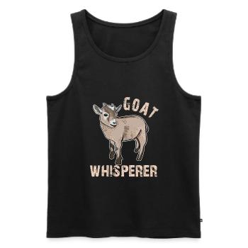 Goat Whisperer - Men's Premium Organic Tank Top - black - Front - Michal (187cm)