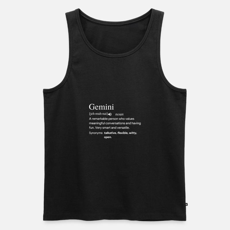 Gemini Definition - Men's Premium Organic Tank Top - black
