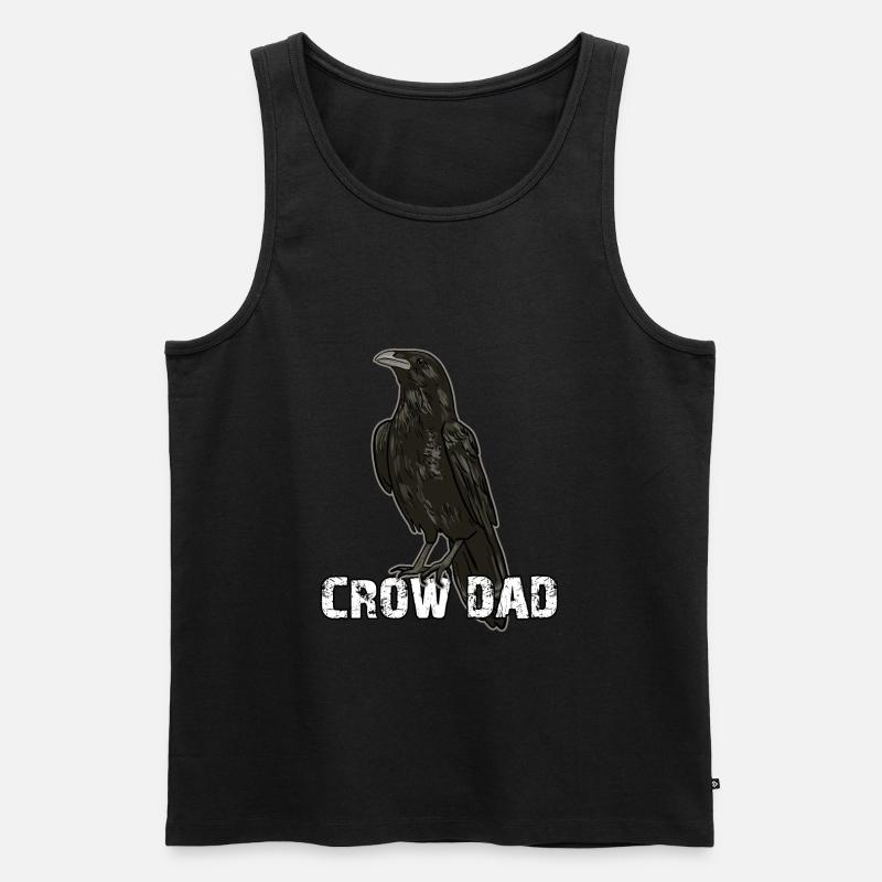 Crow Dad - Männer Premium Bio Tank Top - Schwarz