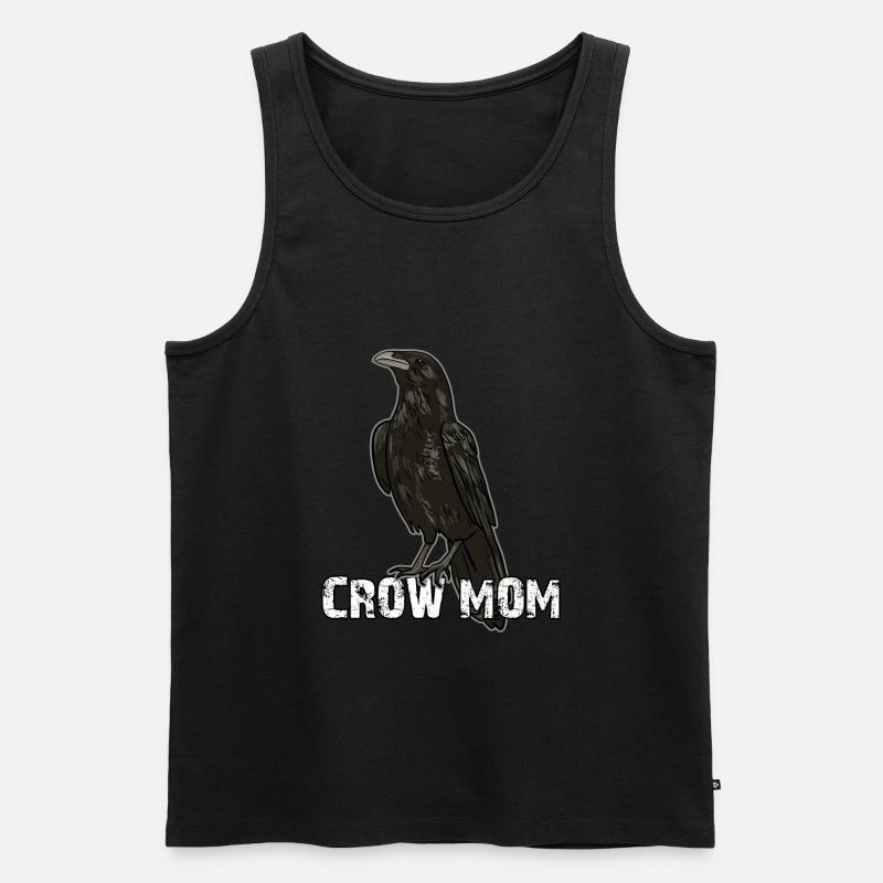 Crow Mom - Männer Premium Bio Tank Top - Schwarz