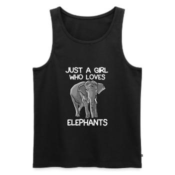 Juste une fille qui aime les éléphants - Débardeur bio Premium Homme - noir - Devant - Michal (187cm)
