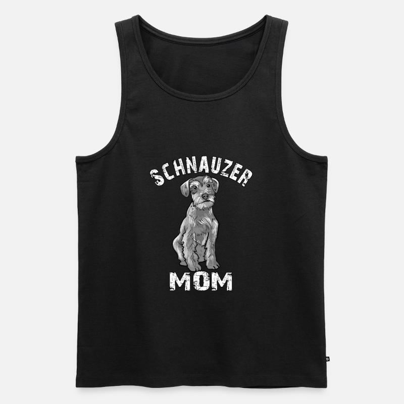 Schnauzer Mom - Männer Premium Bio Tank Top - Schwarz