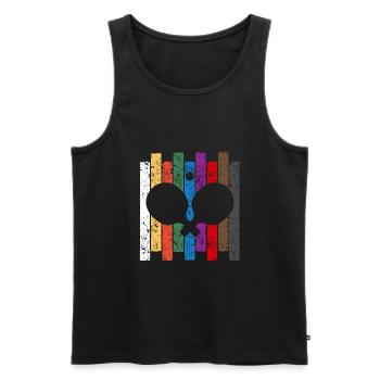Couleurs de ping-pong - Débardeur bio Premium Homme - noir - Devant - Michal (187cm)