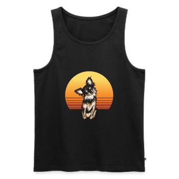 Chihuahua Sun - Männer Premium Bio Tank Top - Schwarz - Vorne - AI Model Male 178 light (178cm)