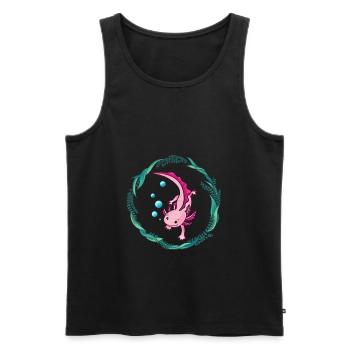 Axolotl - Men's Premium Organic Tank Top - black - Front - Michal (187cm)