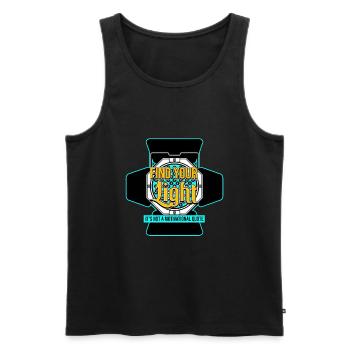 Find Your Light Its Not A Motivational Quote - Men's Premium Organic Tank Top - black - Front - AI Model Male 178 light (178cm)