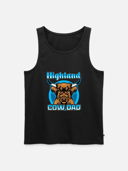Highland Cow Dad - Men's Premium Organic Tank Top - black