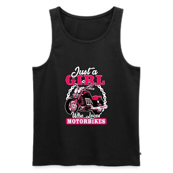 Just A Girl Who Loves Motorbikes - Men's Premium Organic Tank Top - black - Front - Michal (187cm)