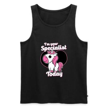 Child Life Specialist - I'm Your Specialist Today - Men's Premium Organic Tank Top - black - Front - AI Model Male 178 light (178cm)