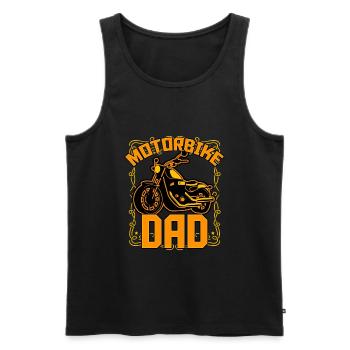 Motorbike Dad - Men's Premium Organic Tank Top - black - Front - Michal (187cm)