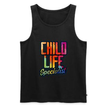 Child Life Specialist - Men's Premium Organic Tank Top - black - Front - AI Model Male 178 light (178cm)