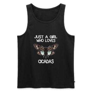 Just A Girl Who Loves Cicadas - Men's Premium Organic Tank Top - black - Front - Michal (187cm)