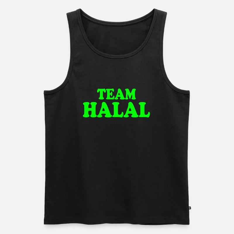 Team halal - Männer Premium Bio Tank Top - Schwarz