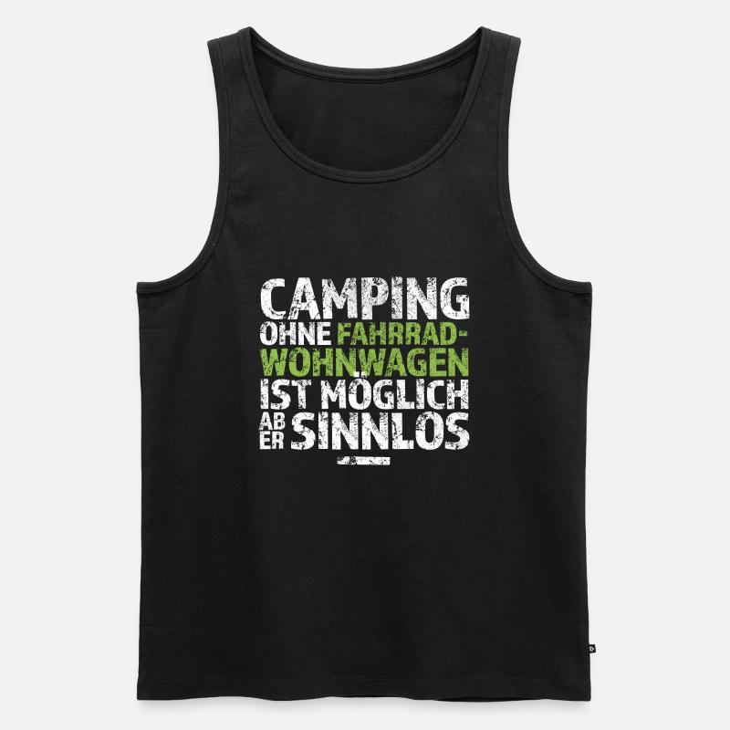Fahrradwohnwagen - Männer Premium Bio Tank Top - Schwarz