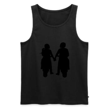Bikercouple Motorcyclist Couple Couple Motorcycle - Men's Premium Organic Tank Top - black - Front - AI Model Male 178 light (178cm)