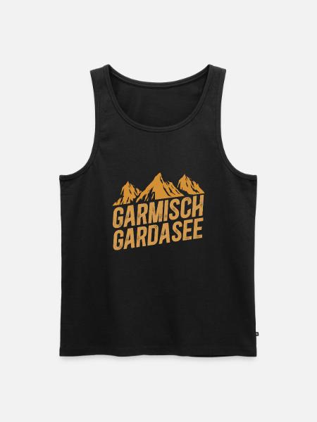 Alpenüberquerung Garmisch Gardasee - Männer Premium Bio Tank Top - Schwarz
