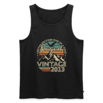 Original 2013 Vintage Cadeau D anniversaire 10 Ans - Débardeur bio Premium Homme - noir - Devant - Michal (187cm)