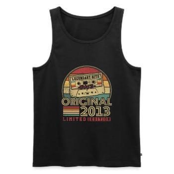 Original 2013 Vintage Anniversary Gift 2013 - Men's Premium Organic Tank Top - black - Front - Michal (187cm)