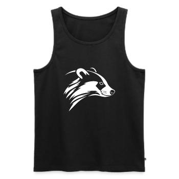 Badger - Men's Premium Organic Tank Top - black - Front - AI Model Male 178 light (178cm)