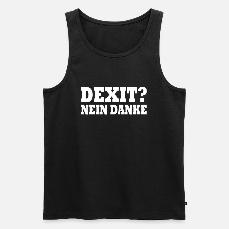 Dexit nein danke - Männer Premium Bio Tank Top - Schwarz